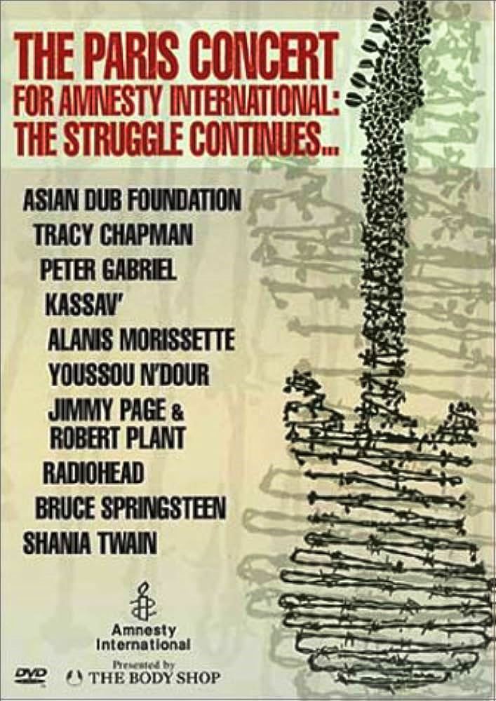 Dvd - The Paris Concert For Amnesty Internacional - Peter Gabriel, Tracy Chapman, Bruce Springsteen