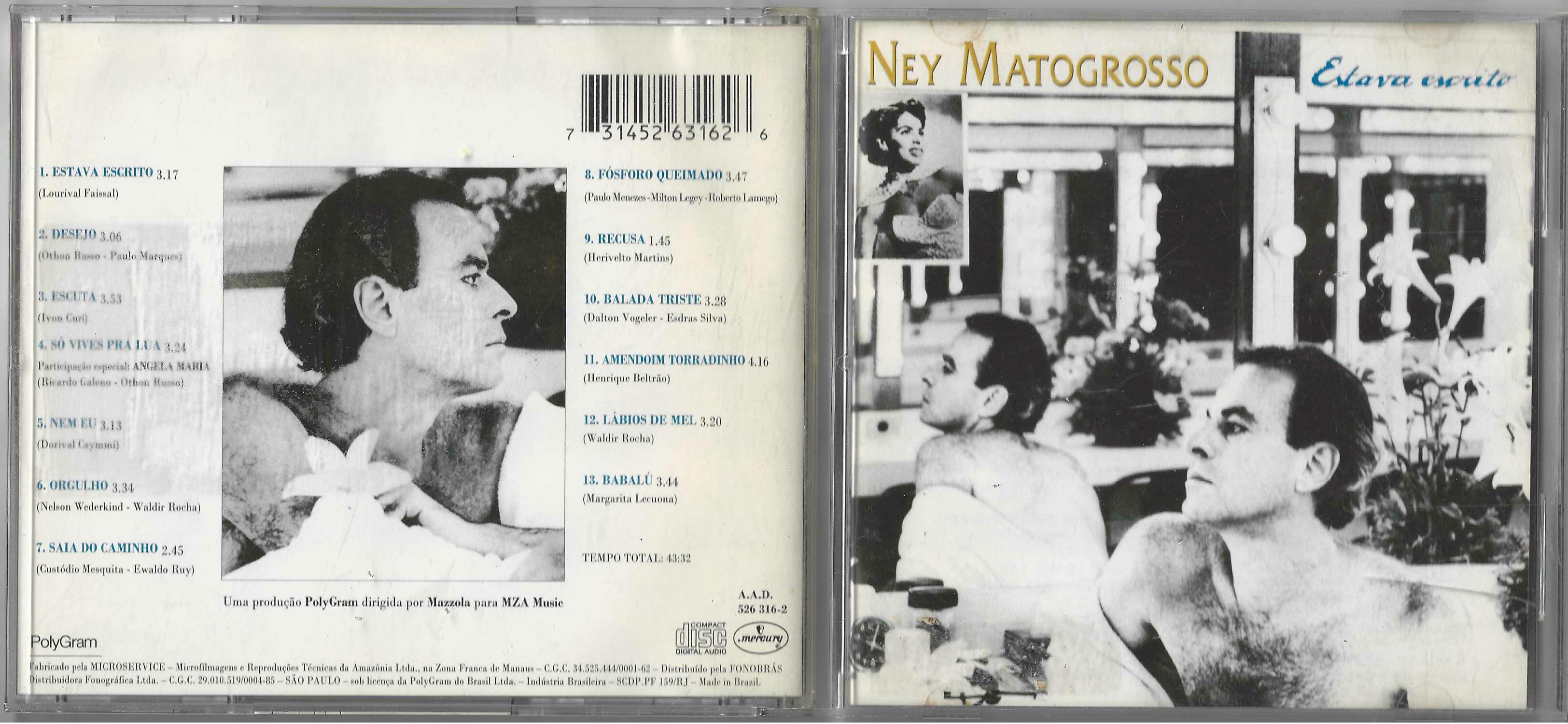 Cd - Estava Escrito - Ney Matogrosso