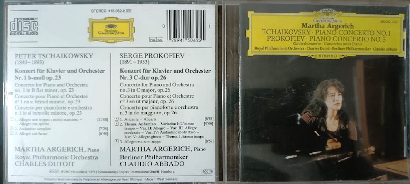 Cd - Piano Concerto No. 1 / Piano Concerto No. 3 - Martha Argerich