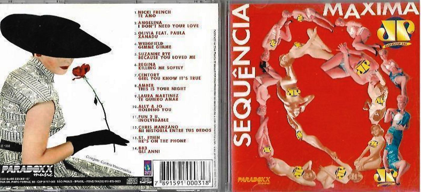CD - Sequência Máxima  - Nicki French+Angelina+Olivia* feat Paula + Vários