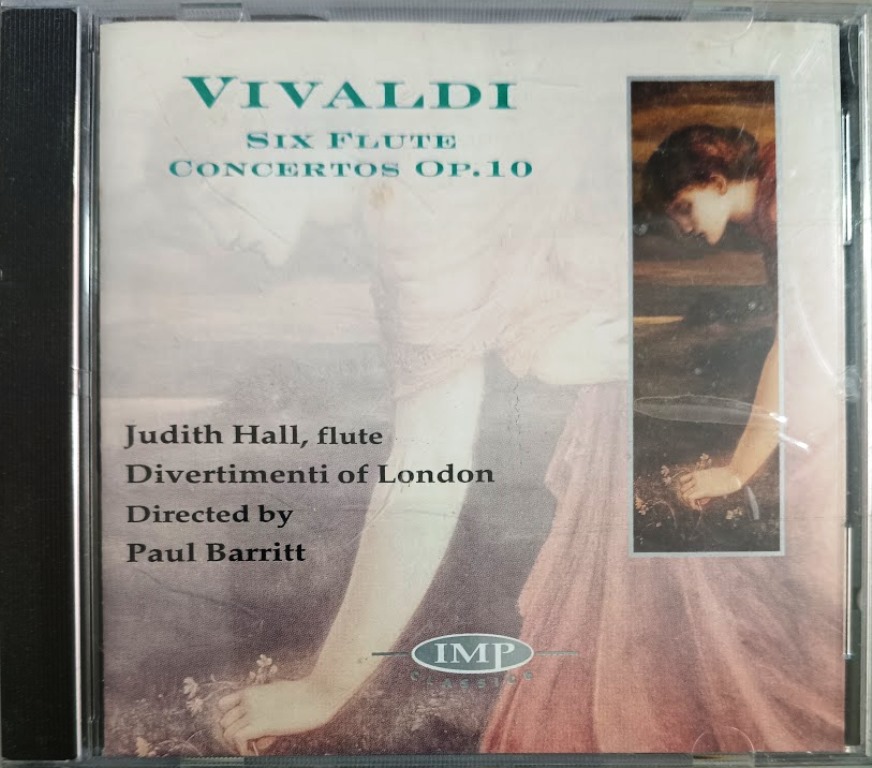 CD - Six Flute Concertos Op.10 - Vivaldi+ Judith Hall+Paul Barritt+Divertimenti Of London