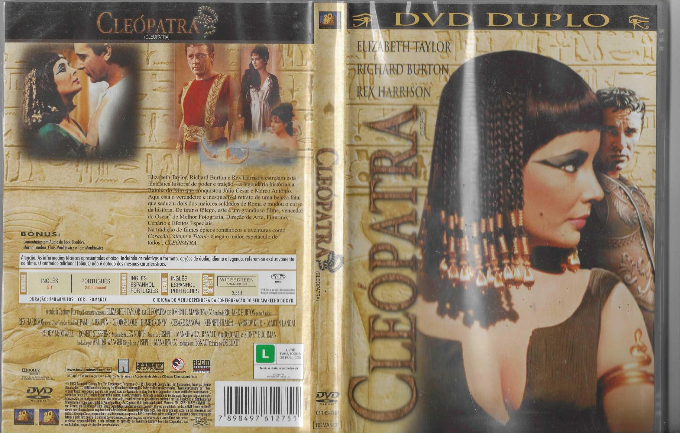Dvd - Cleopatra - Dvd Duplo - Fox