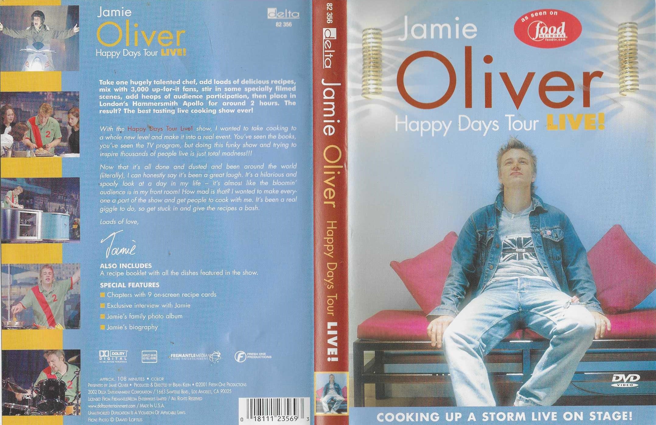 Dvd - Jamie Oliver Happy Days Tour Live - Varios Autores