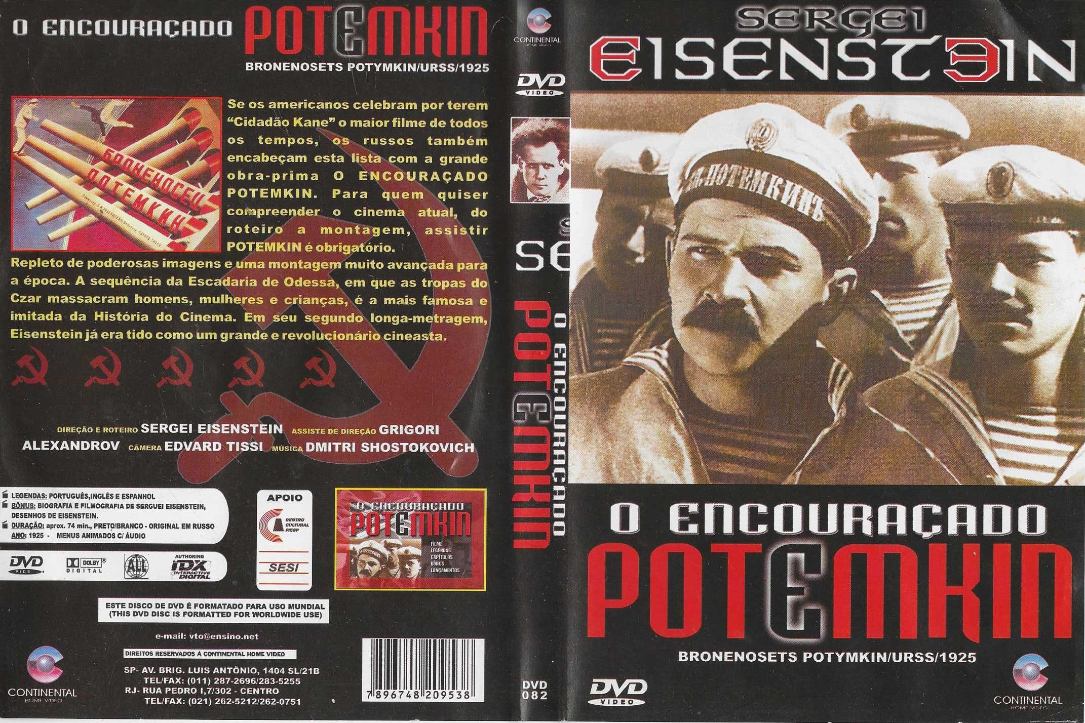 Dvd - o Encouraçado Potemkin - Sergei Eisensjein