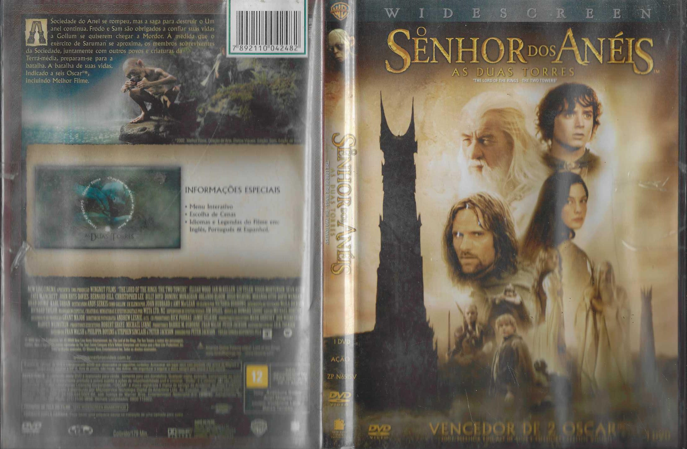 Dvd - o Senhor dos Aneis - as Duas Torres - Peter Jackson
