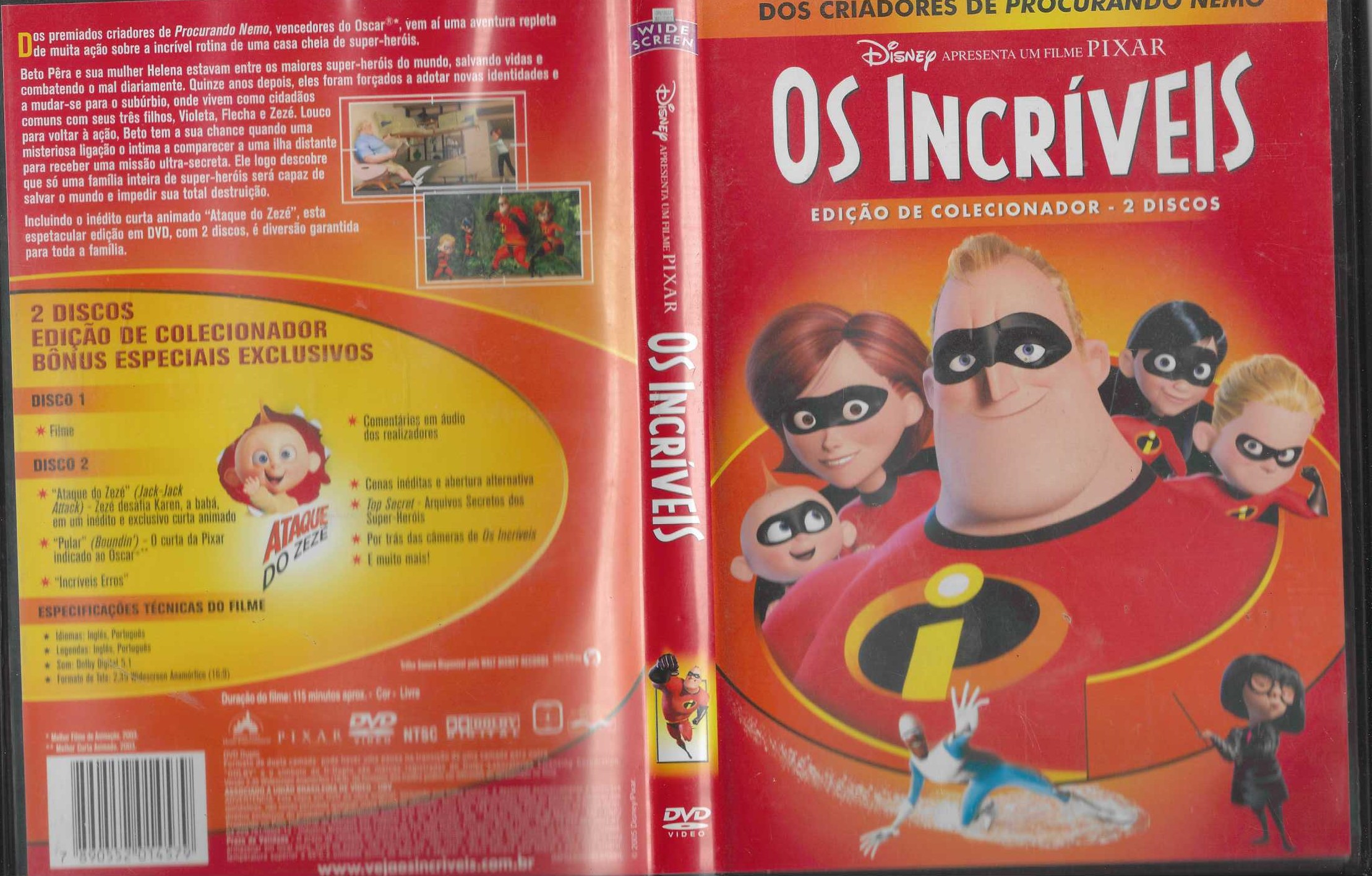 Dvd - os Incriveis (edição de Colecionador) - Brad Bird