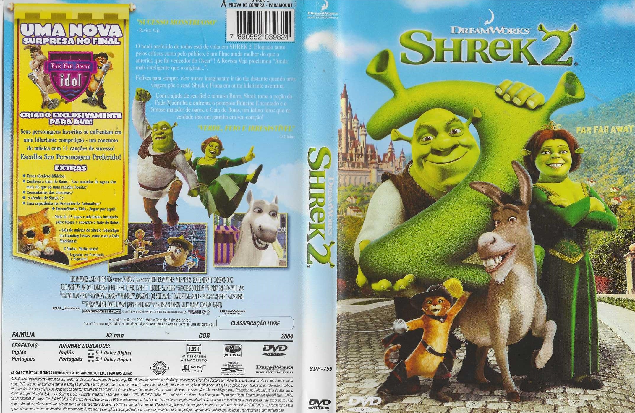 Dvd - Sherek 2 - Far Far Away - Dreamworks Animation